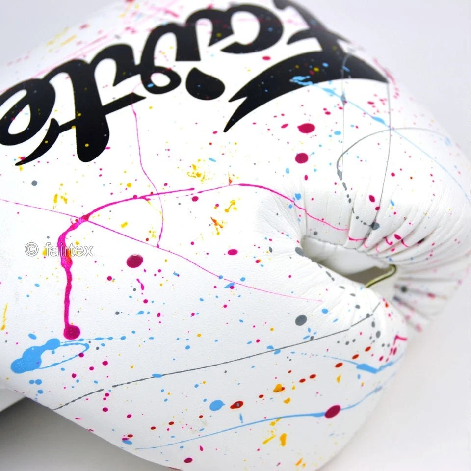 Fairtex BGV14PT The Painter Unique Boxing Gloves - White/Black 6 Fairtex BGV14PT The Painter Unique Boxing Gloves - White/Black - Image 4