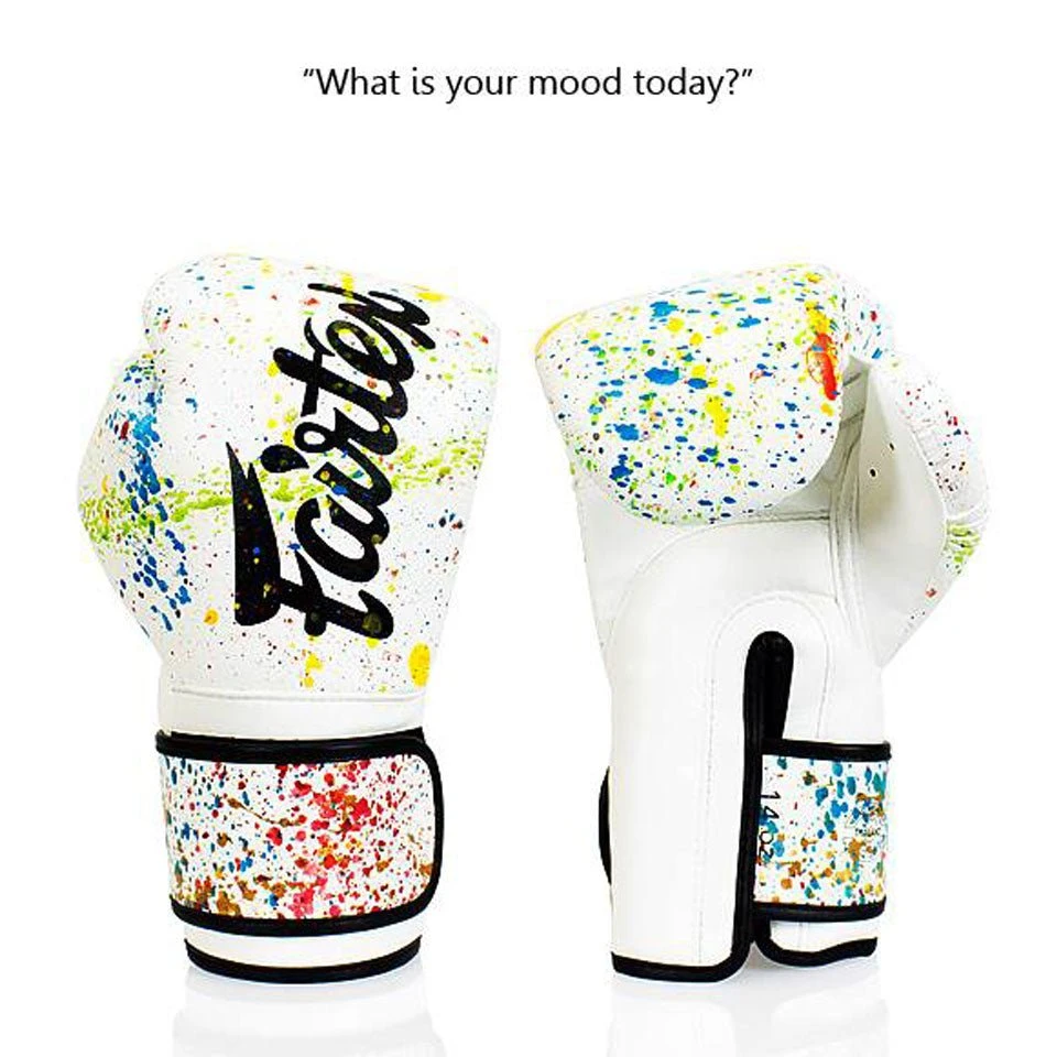 Fairtex BGV14PT The Painter Unique Boxing Gloves - White/Black 7 Fairtex BGV14PT The Painter Unique Boxing Gloves - White/Black - Image 5