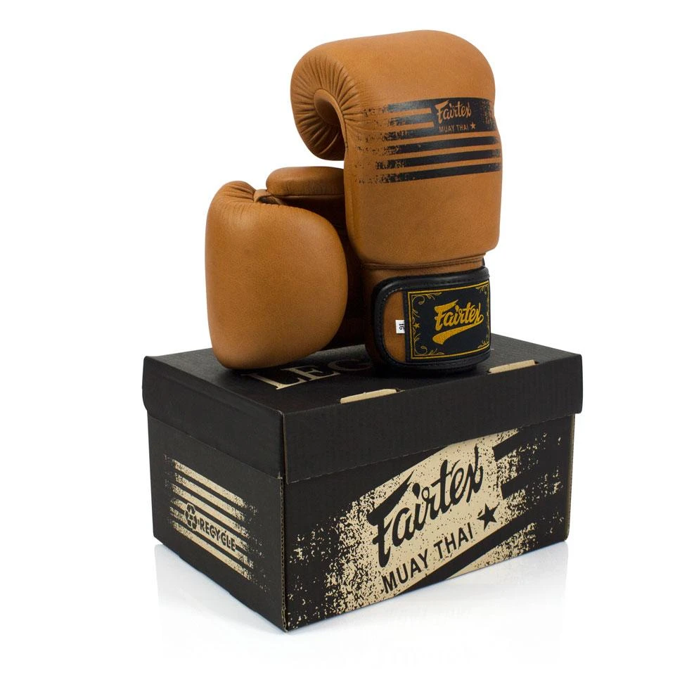 Fairtex BGV21 Legacy Boxing Gloves - Brown 4 Fairtex BGV21 Legacy Boxing Gloves - Brown - Image 2