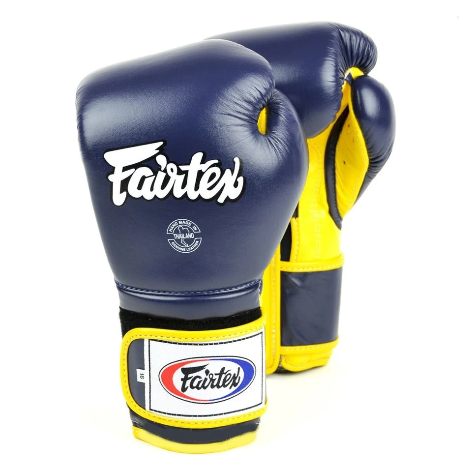 Fairtex BGV9 Mexican Style Boxing Gloves Blue-Yellow 3 Fairtex BGV9 Mexican Style Boxing Gloves Blue-Yellow