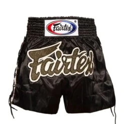 Fairtex BS0601 Black Laced Sides Muay Thai Shorts