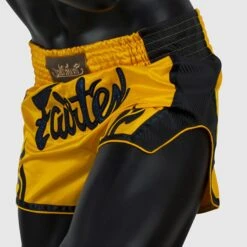 Fairtex BS1701 Slim Cut Muay Thai Shorts - Yellow 7 Fairtex BS1701 Slim Cut Muay Thai Shorts - Yellow -BOXING GLOVES Shop fairtex bs1701 slim cut muay thai shorts yellow 461933