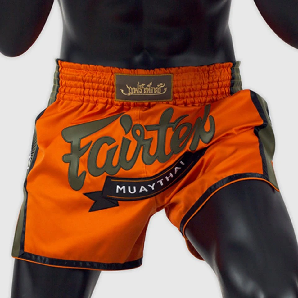 Fairtex BS1705 Slim Cut Muay Thai Shorts - Orange 3 Fairtex BS1705 Slim Cut Muay Thai Shorts - Orange