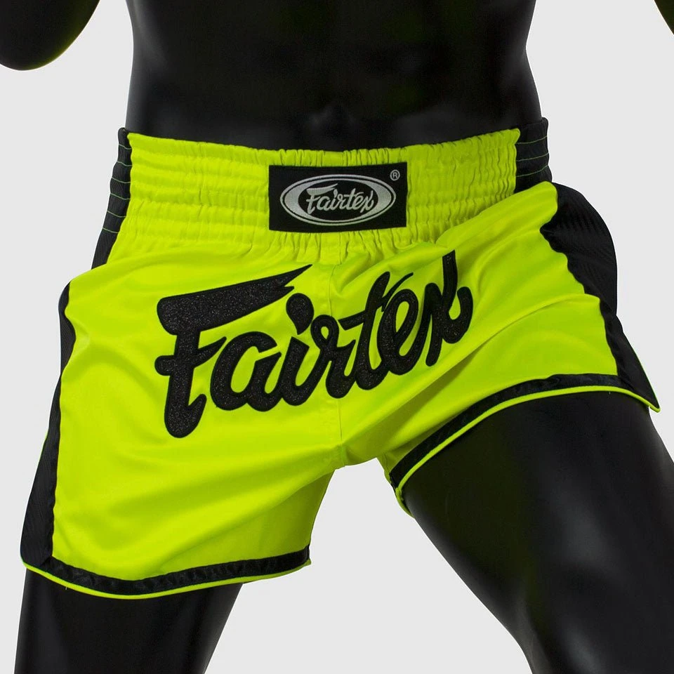 Fairtex BS1706 Slim Cut Muay Thai Shorts - Lime Green 3 Fairtex BS1706 Slim Cut Muay Thai Shorts - Lime Green