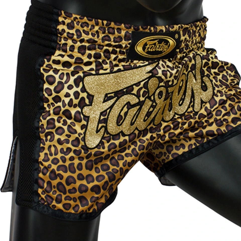 Fairtex BS1709 Slim Cut Muay Thai Shorts - Leopard 4 Fairtex BS1709 Slim Cut Muay Thai Shorts - Leopard - Image 2