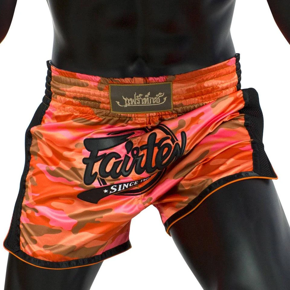 Fairtex BS1711 Slim Cut Muay Thai Shorts - Red Camo 3 Fairtex BS1711 Slim Cut Muay Thai Shorts - Red Camo