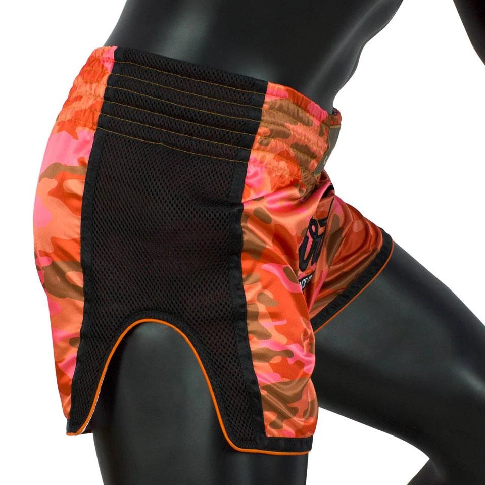 Fairtex BS1711 Slim Cut Muay Thai Shorts - Red Camo 5 Fairtex BS1711 Slim Cut Muay Thai Shorts - Red Camo - Image 3