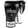 Fairtex Lace-up Sparring Gloves - Black-White -BOXING GLOVES Shop fairtex lace up sparring gloves black white 601178