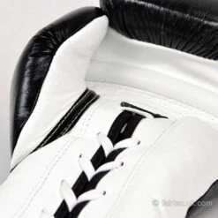 Fairtex Lace-up Sparring Gloves - Black-White -BOXING GLOVES Shop fairtex lace up sparring gloves black white 845075
