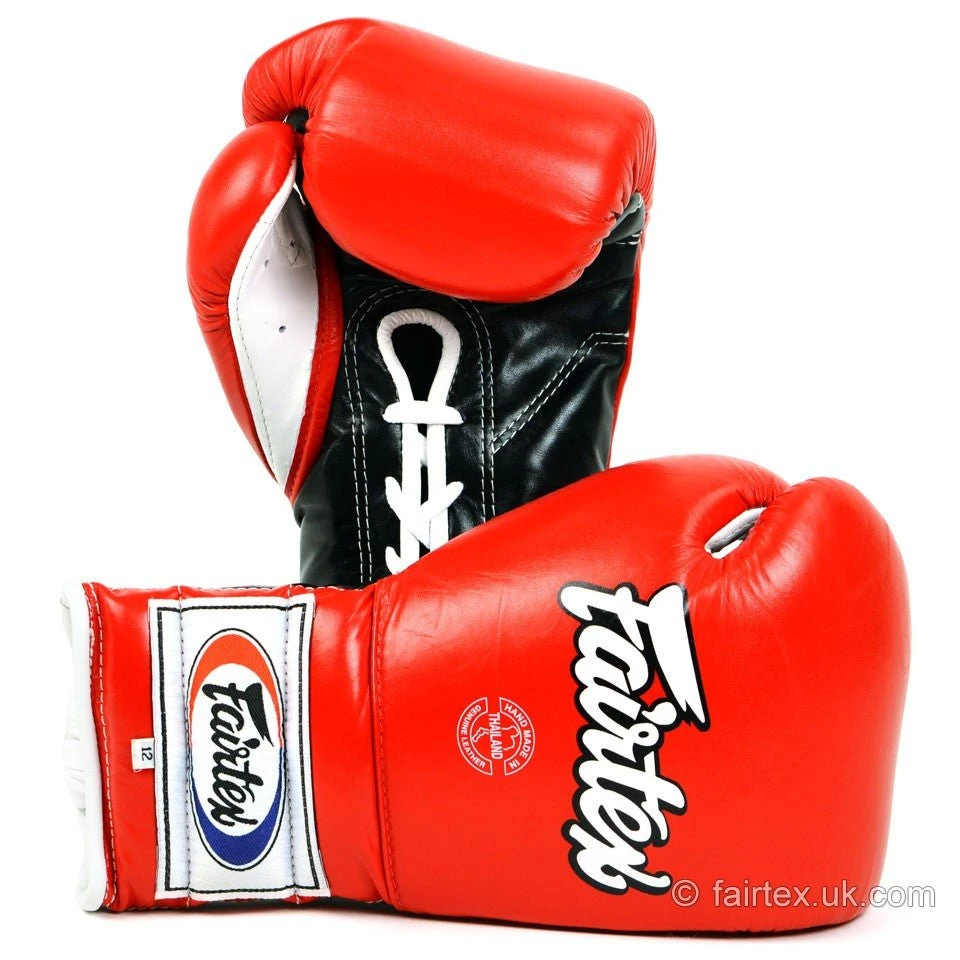 Fairtex Mexican Lace-up Gloves BGL7 - Red 12oz 3 Fairtex Mexican Lace-up Gloves BGL7 - Red 12oz