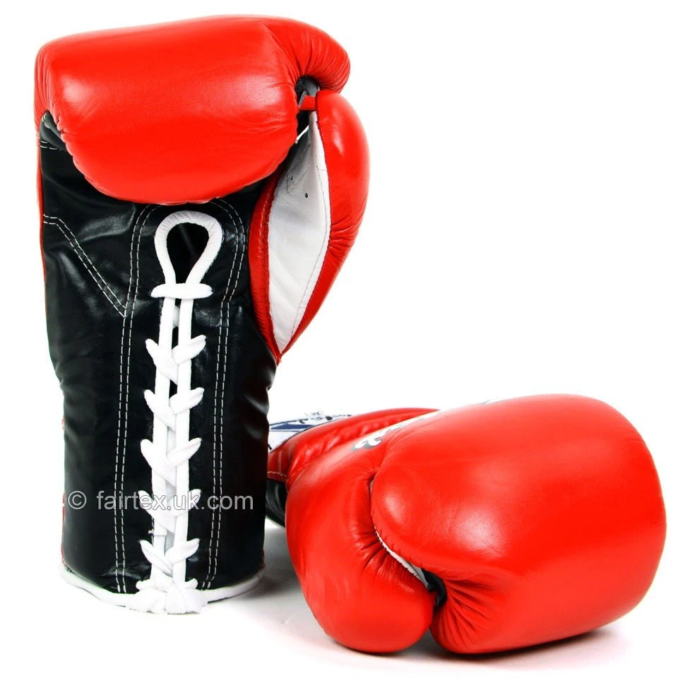 Fairtex Mexican Lace-up Gloves BGL7 - Red 12oz 4 Fairtex Mexican Lace-up Gloves BGL7 - Red 12oz - Image 2