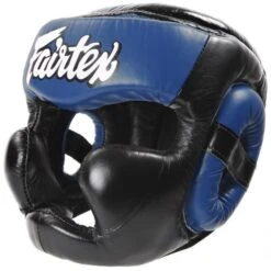 Fairtex Ultimate Full Coverage Headguard - Black And Blue