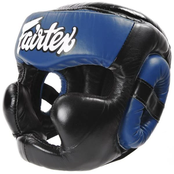 Fairtex Ultimate Full Coverage Headguard - Black And Blue 3 Fairtex Ultimate Full Coverage Headguard - Black And Blue