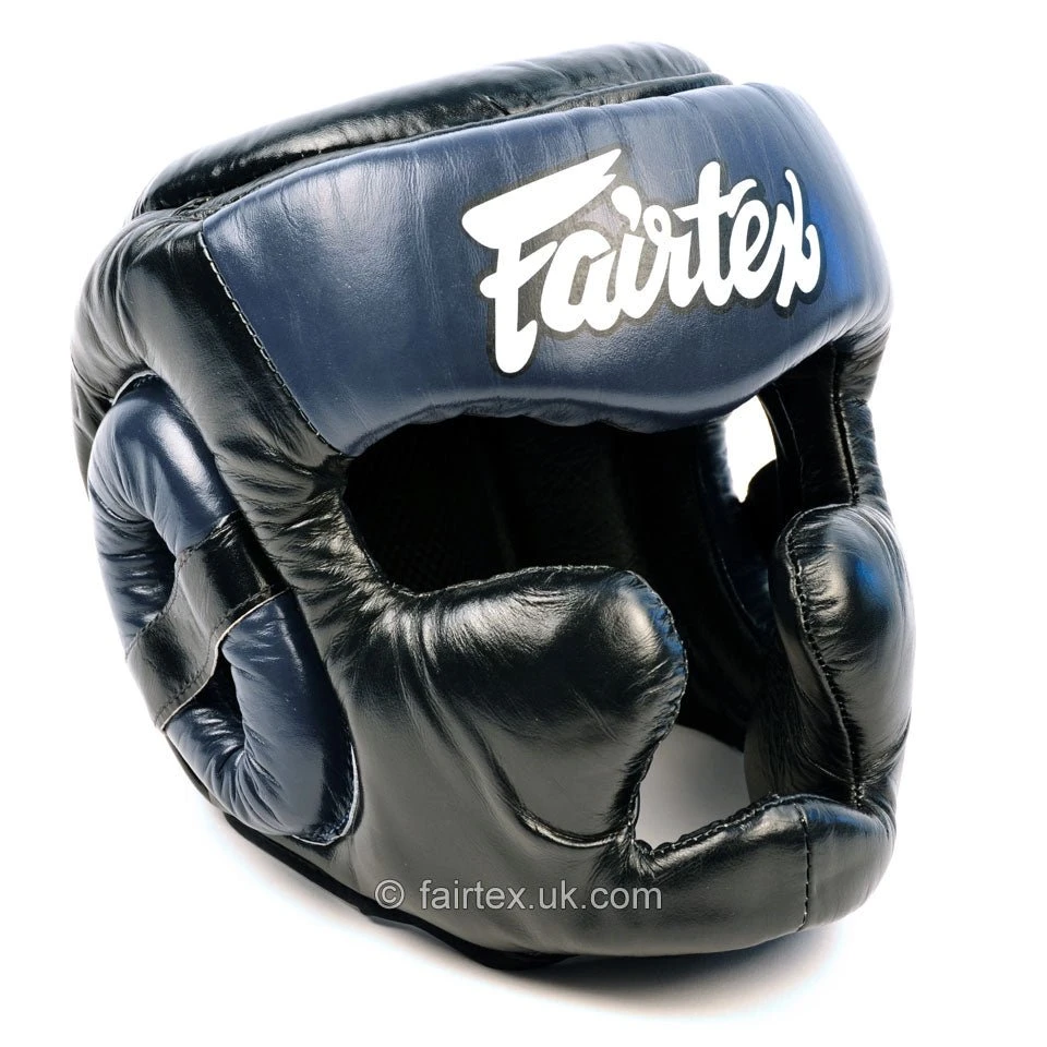 Fairtex Ultimate Full Coverage Headguard - Black And Blue 8 Fairtex Ultimate Full Coverage Headguard - Black And Blue - Image 6