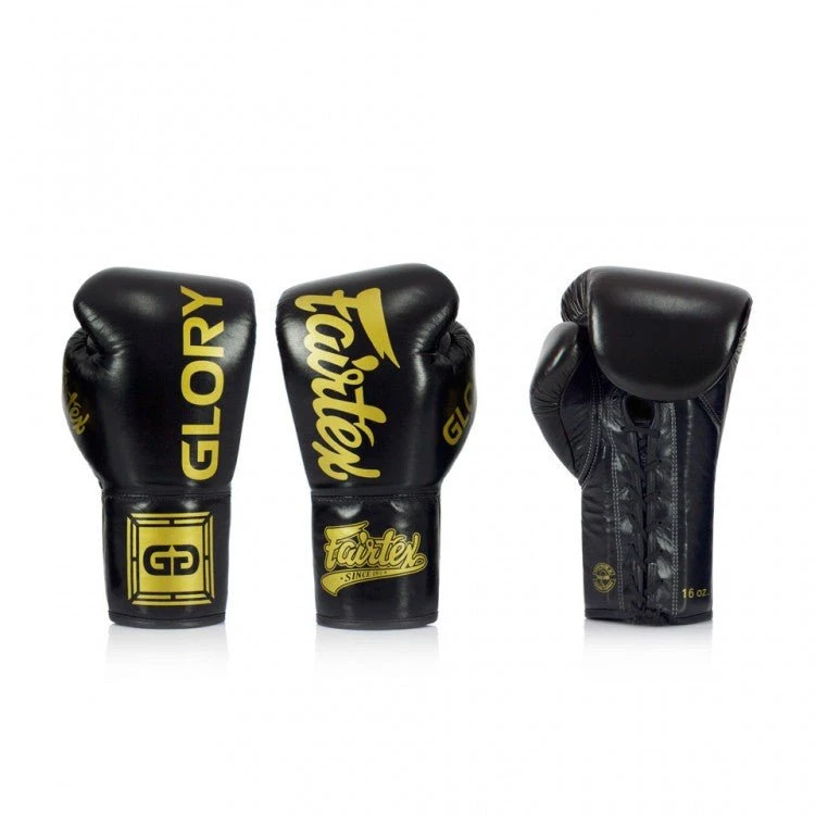 Fairtex X Glory Lace Boxing Gloves - Black 4 Fairtex X Glory Lace Boxing Gloves - Black - Image 2