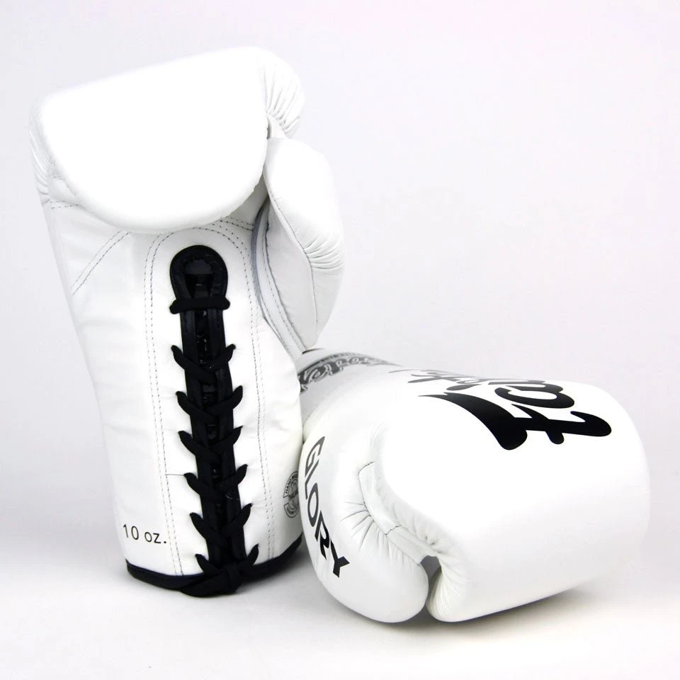 Fairtex X Glory Lace Boxing Gloves - White 5 Fairtex X Glory Lace Boxing Gloves - White - Image 3