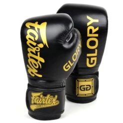 Fairtex X Glory Velcro Boxing Gloves - Black