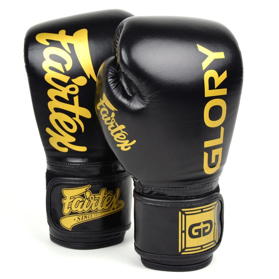 Fairtex X Glory Velcro Boxing Gloves - Black 6 Fairtex X Glory Velcro Boxing Gloves - Black - Image 4