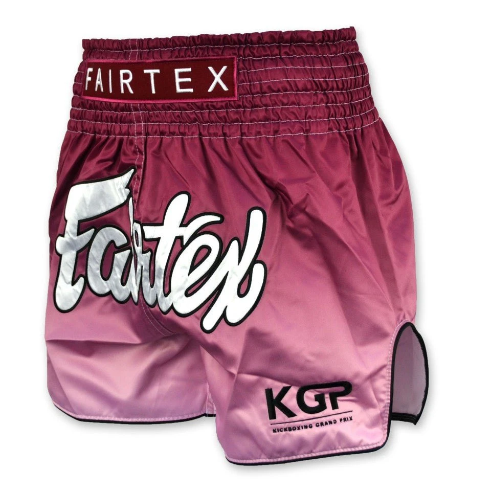 Fairtex X KGP Maroon Fade Muay Thai Shorts 4 Fairtex X KGP Maroon Fade Muay Thai Shorts - Image 2