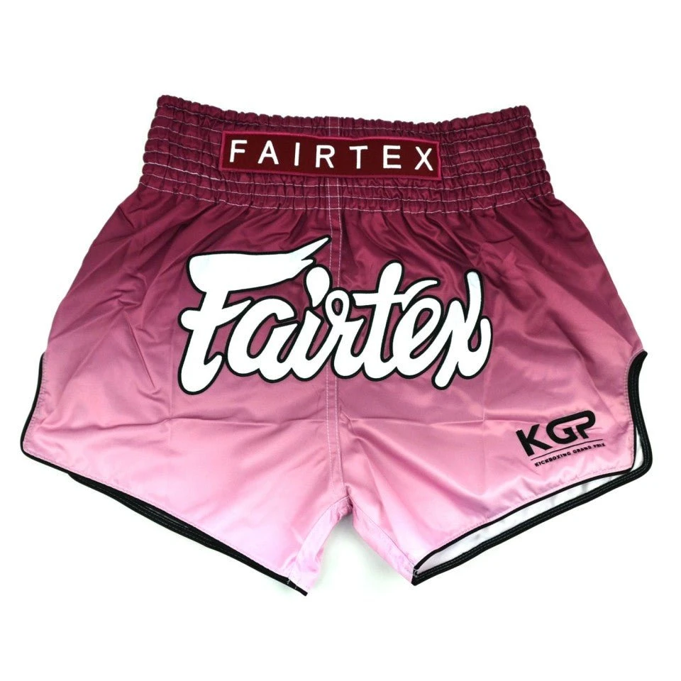 Fairtex X KGP Maroon Fade Muay Thai Shorts 6 Fairtex X KGP Maroon Fade Muay Thai Shorts - Image 4