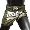 Fairtex X MTGP Olive-White Muay Thai Shorts 1 Fairtex X MTGP Olive-White Muay Thai Shorts -BOXING GLOVES Shop fairtex x mtgp olive white muay thai shorts 691986