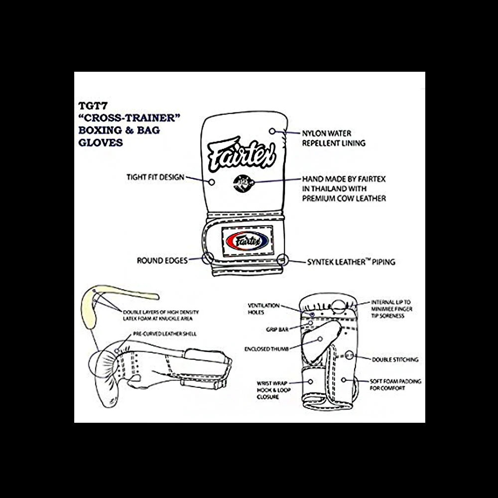 MUAY THAI BAG & BOXING GLOVES FAIRTEX TGT7 CROSS TRAINER - BLUE 6 MUAY THAI BAG & BOXING GLOVES FAIRTEX TGT7 CROSS TRAINER - BLUE - Image 4