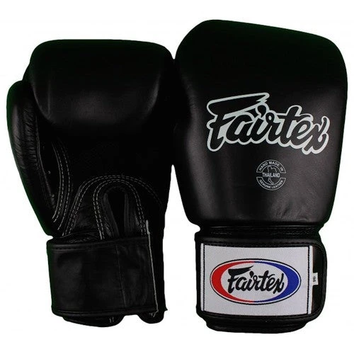 MUAY THAI BOXING GLOVES FAIRTEX BREATHABLE - BGV1 BR BLACK 3 MUAY THAI BOXING GLOVES FAIRTEX BREATHABLE - BGV1 BR BLACK