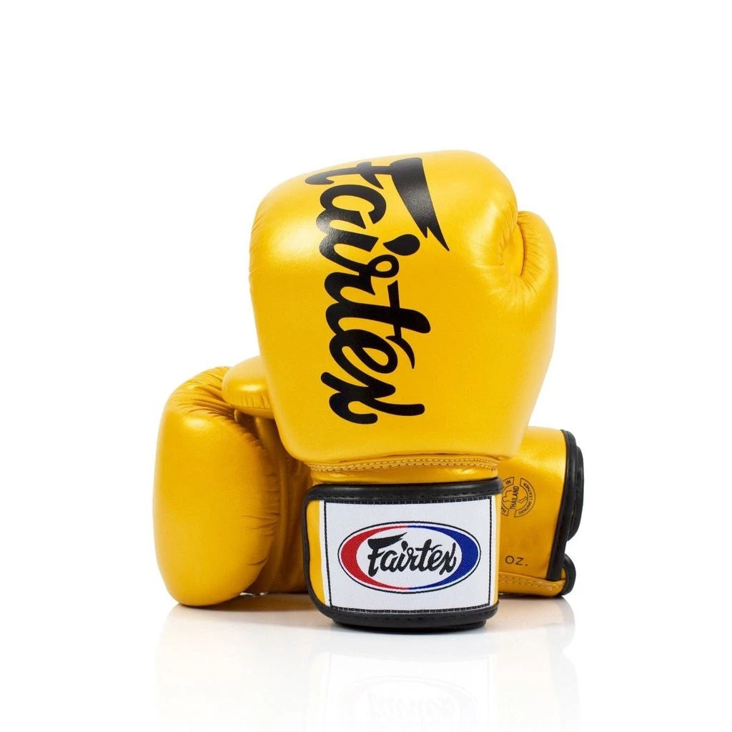 FAIRTEX BOXING GLOVES DELUXE TIGHT-FIT BGV19 - GOLD 3 FAIRTEX BOXING GLOVES DELUXE TIGHT-FIT BGV19 - GOLD