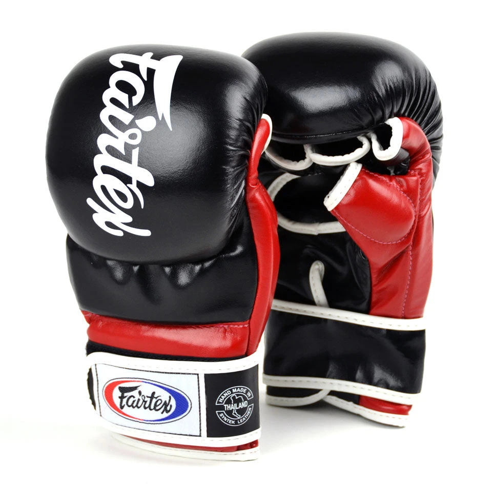 MMA GLOVES BY FAIRTEX FGV18 SUPER SPARRING BLACK/RED 3 MMA GLOVES BY FAIRTEX FGV18 SUPER SPARRING BLACK/RED