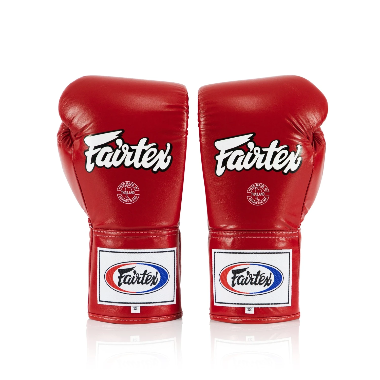 MUAY THAI BOXING GLOVES LACE-UP COMPETITION GLOVES FAIRTEX - BGL6 RED 3 MUAY THAI BOXING GLOVES LACE-UP COMPETITION GLOVES FAIRTEX - BGL6 RED