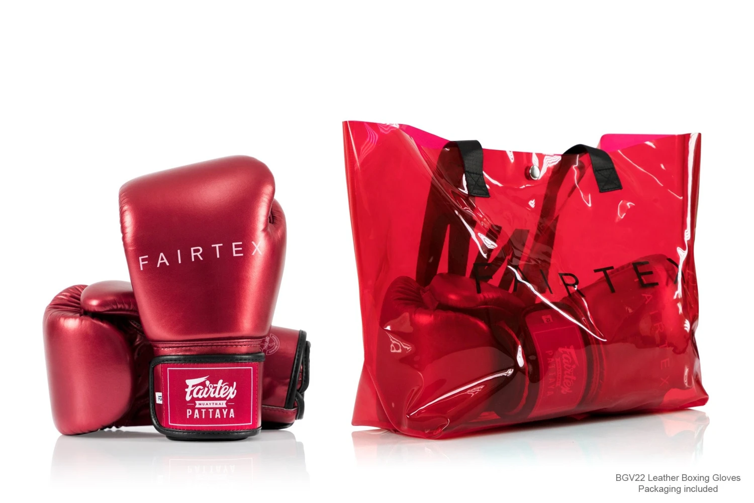 MUAY THAI BOXING GLOVES FAIRTEX METALLIC - BGV22 RED 4 MUAY THAI BOXING GLOVES FAIRTEX METALLIC - BGV22 RED - Image 2