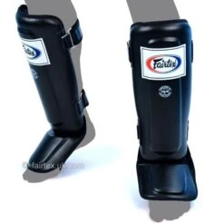SP3 Fairtex Black Double Padded Shin Pads