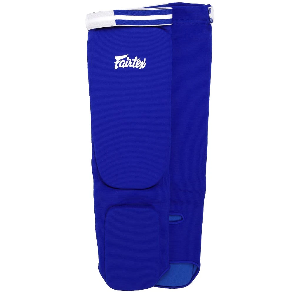SPE1 Fairtex Blue Elastic Competition Shin Pads 3 SPE1 Fairtex Blue Elastic Competition Shin Pads
