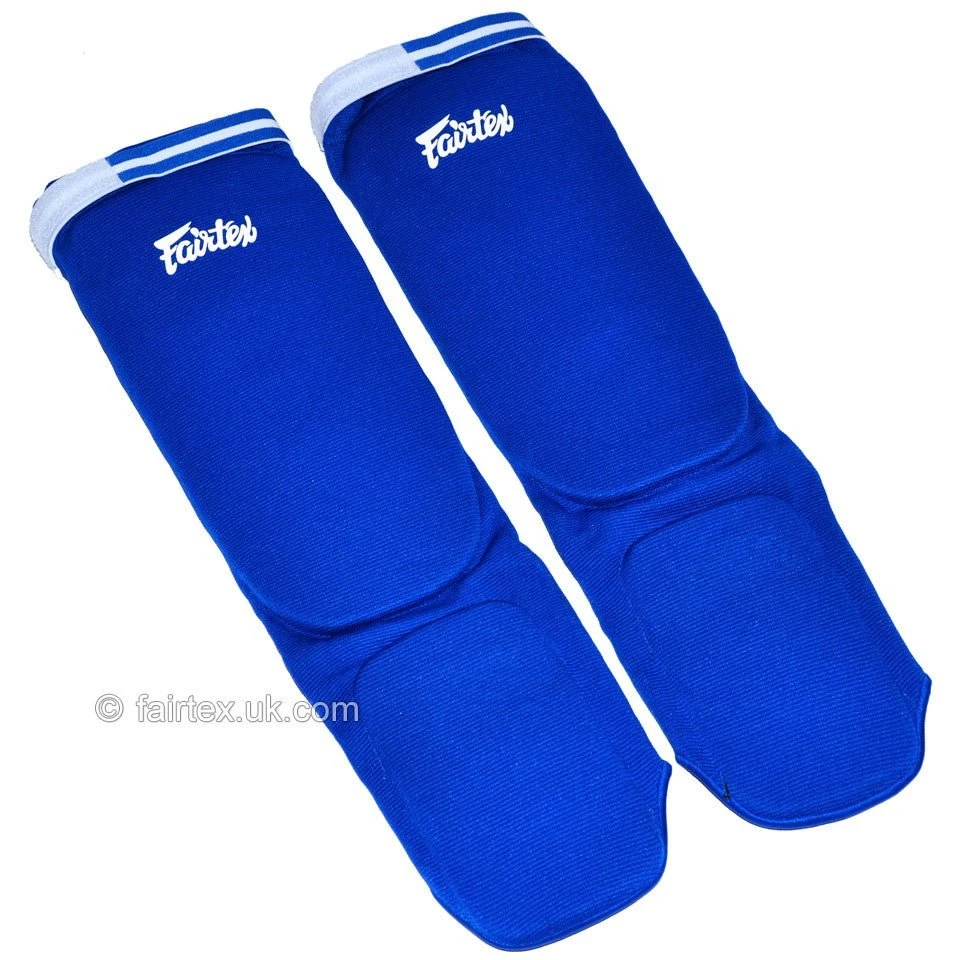 SPE1 Fairtex Blue Elastic Competition Shin Pads 7 SPE1 Fairtex Blue Elastic Competition Shin Pads - Image 5