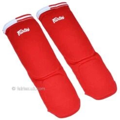 SPE1 Fairtex Red Elastic Competition Shin Pads 16 SPE1 Fairtex Red Elastic Competition Shin Pads -BOXING GLOVES Shop spe1 fairtex red elastic competition shin pads 145070