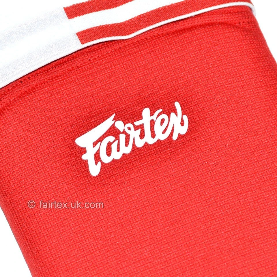 SPE1 Fairtex Red Elastic Competition Shin Pads 9 SPE1 Fairtex Red Elastic Competition Shin Pads - Image 7