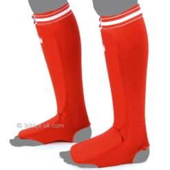 SPE1 Fairtex Red Elastic Competition Shin Pads 14 SPE1 Fairtex Red Elastic Competition Shin Pads -BOXING GLOVES Shop spe1 fairtex red elastic competition shin pads 770809