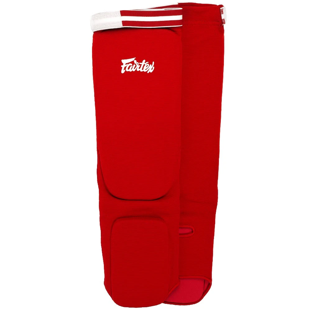 SPE1 Fairtex Red Elastic Competition Shin Pads 3 SPE1 Fairtex Red Elastic Competition Shin Pads